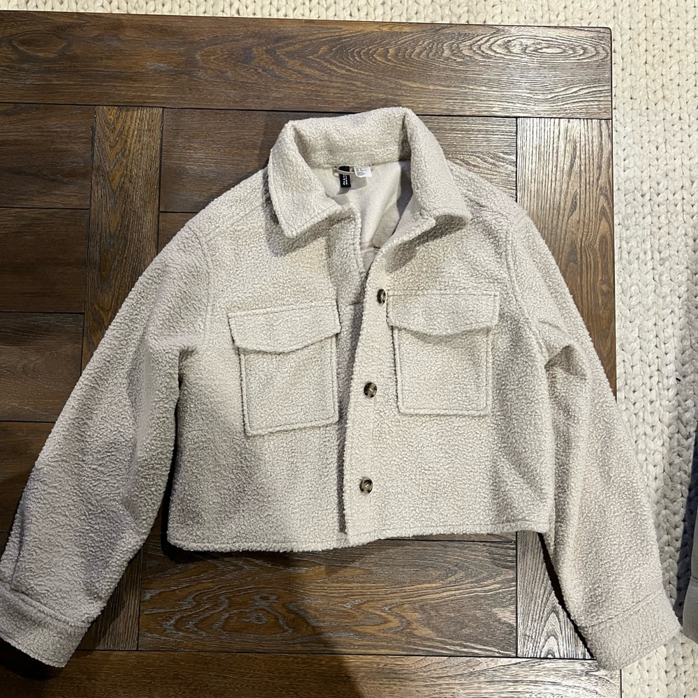 H&M Cream Teddy Jacket
